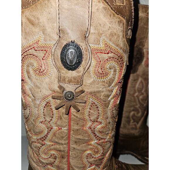 Tombstone Arena Queen Womens Rodeo Cowboy Boots Brown Leather US Size 6.5 - Picture 6 of 11
